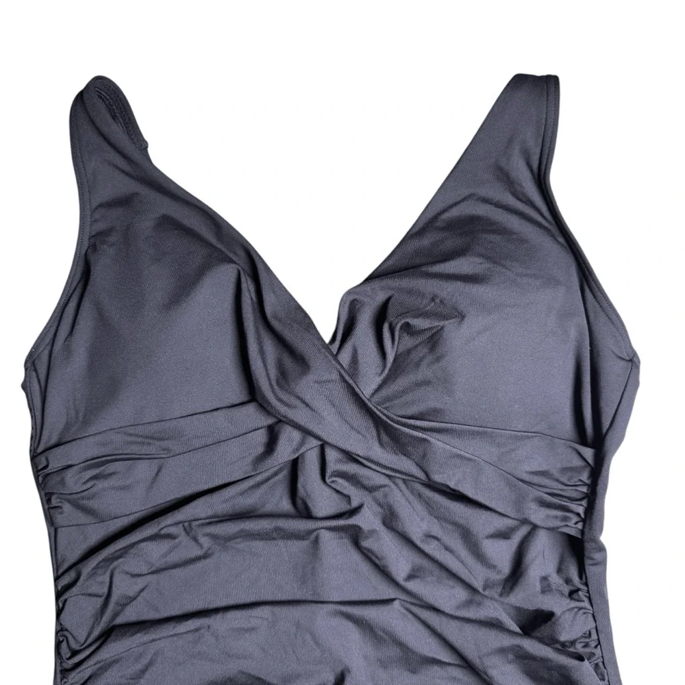 Nwt Sea Level One Piece Swimsuit Twist Top Ruched Sz 10 - Picture 5 of 13
